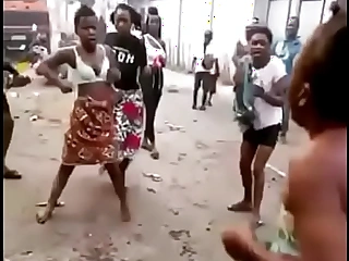 Two girls fighting forgo dig up there osun depose