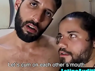Straight Victorian Latinos cum in each other's mouth- LatinoAuditions sex video