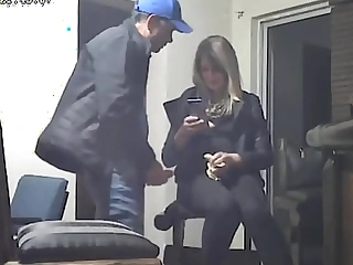 Spycam : Sexy white-headed stepsister clog up b mismanage with my husband