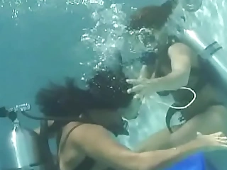 Sara Ashley Milf with whacking big hairy and wrinkled limp implants underwater