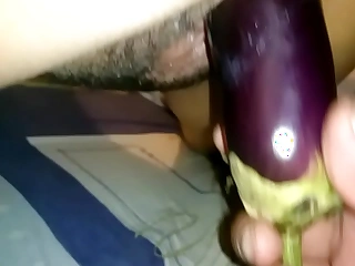 Fucking my wife close to a obese eggplant