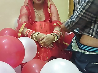 First Night of a Newly Married Desi Beautiful Sexy Wife Fucked by Husband in Hindi