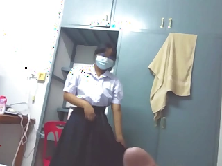 Cute thai student teen glass student shot at carnal knowledge with his join up