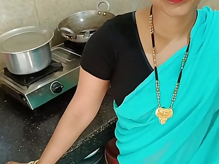 Newly married BBC slut was chatting with husband and getting have sexual intercourse with step-brother in kitchen in doggy style dirty hindi audio