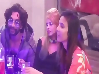 Hot Desi Indian sweethearts group sex birthday party web series