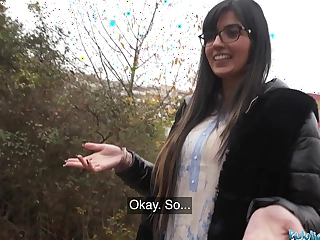 Public Agent Happy Pakistani woman fucks a stranger close by the public toilets