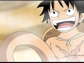 One fragment anime - luffy heats up nami